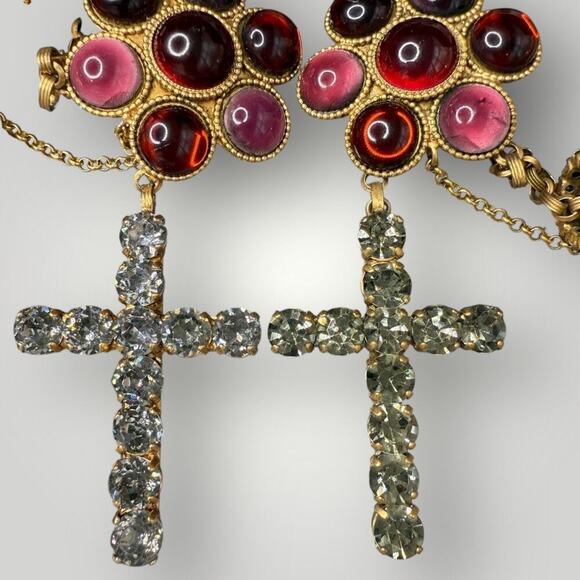 Rare Vintage Christian Lacroix Paris Statement Clip-On Earrings AS IS - Picture 11 of 16